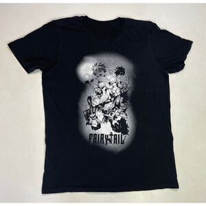 Fairy Tail Manga Anime TV Show Graphic T-shirt Men Large Black Short Sleeve